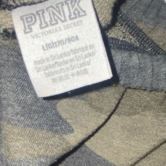 VICTORIA'S SECRET PINK Gold Bling Sequin Classic Sweatpant Green Camo L - Picture 5 of 9